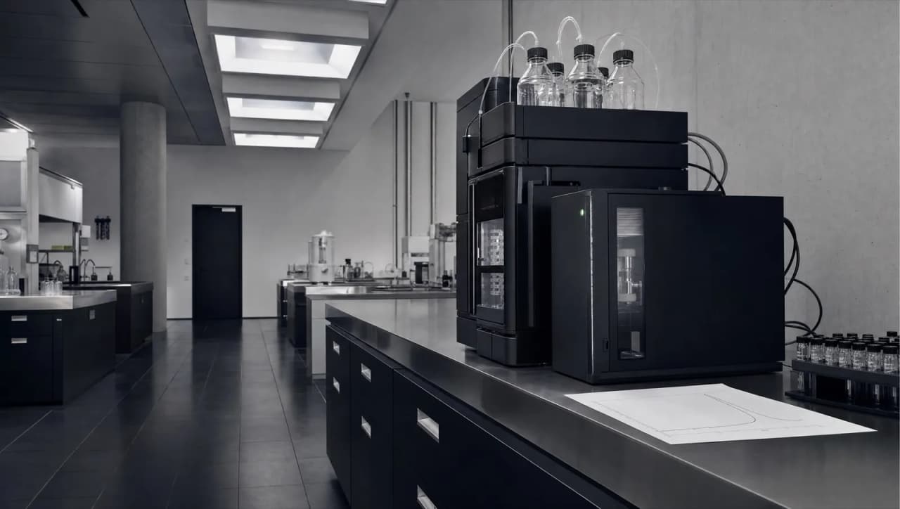 HPLC chromatography lab interior, Neurolevel QC process